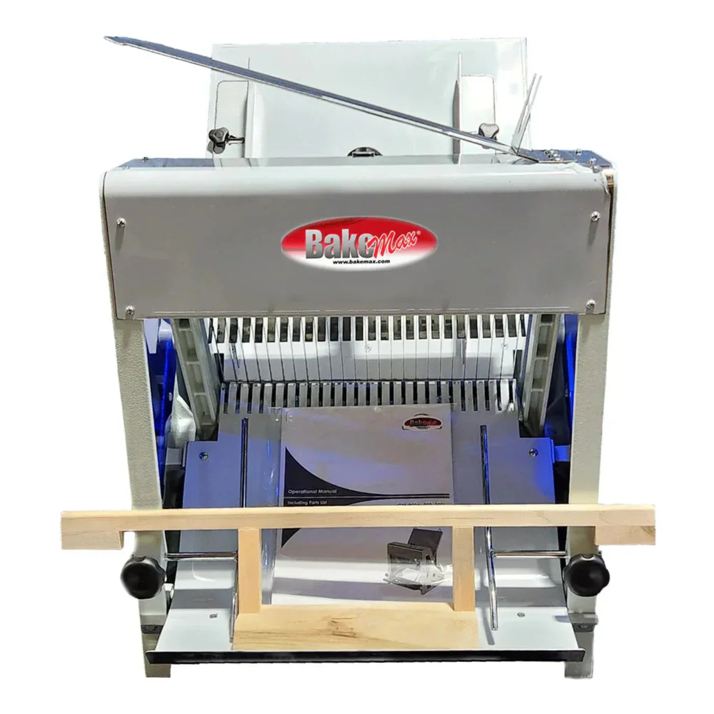 BakeMax  30" Gravity Feed Bread Slicer, Countertop, 15" Max Loaf Length, 110/60/1 - BMGF001-2