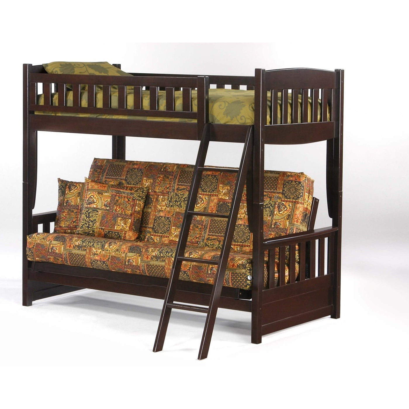 Night and Day Furniture Spices Cinnamon Twin/Futon Bunk Bed - CIN-SFBH-COM-CH