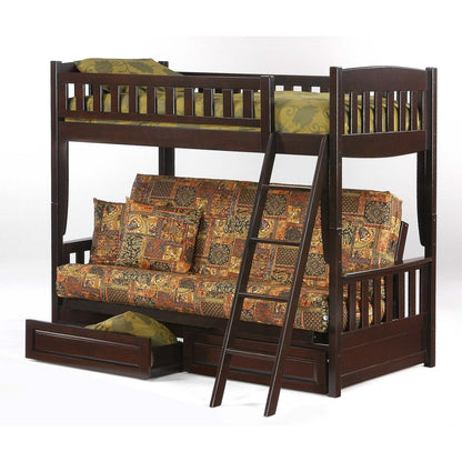 Night and Day Furniture Spices Cinnamon Twin/Futon Bunk Bed - CIN-SFBH-COM-CH
