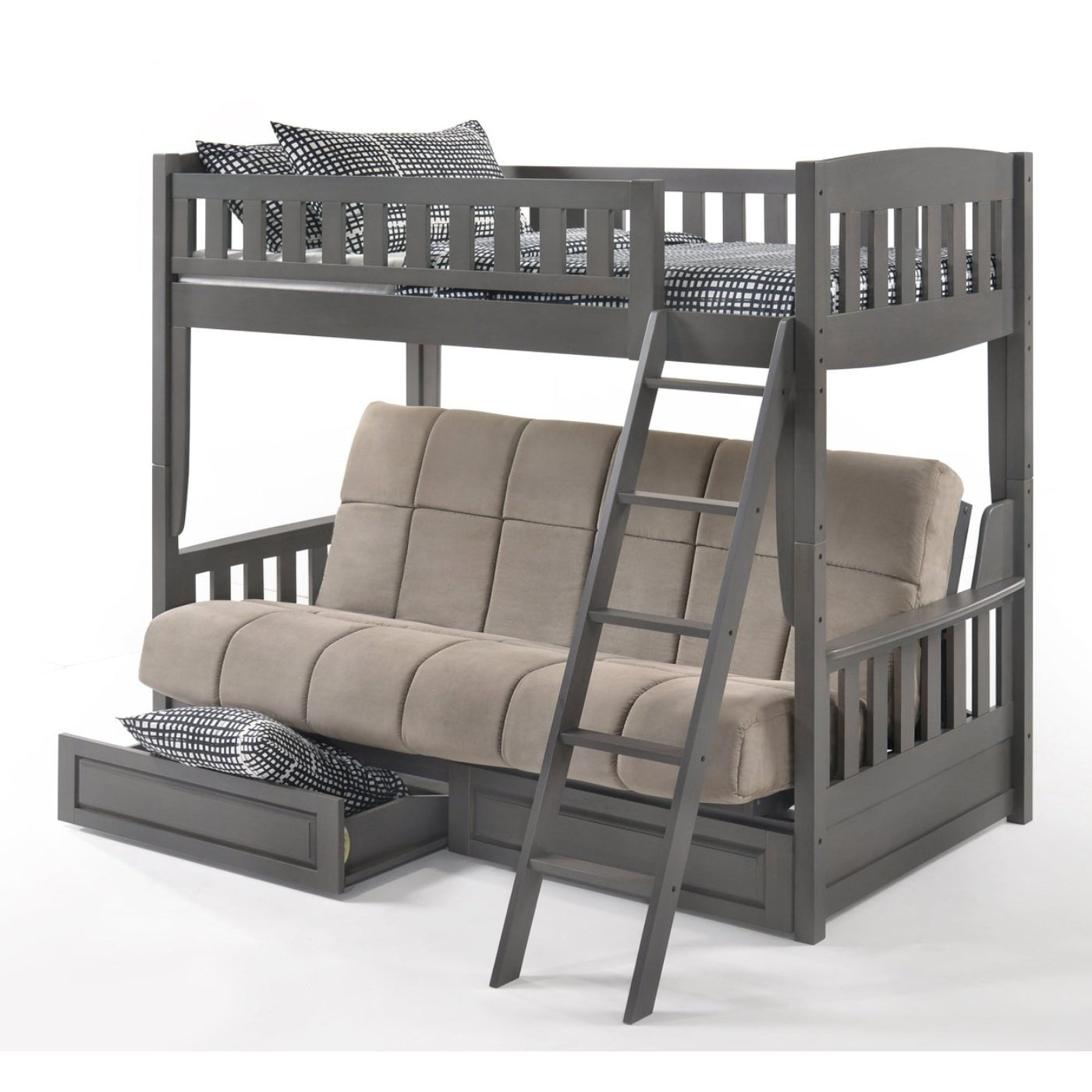 Night and Day Furniture Spices Cinnamon Twin/Futon Bunk Bed - CIN-SFBH-COM-CH