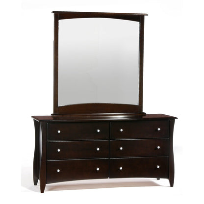Night and Day Furniture Clove 6 Drawer Dresser w/Mirror - CD-CLOF-6A-CH