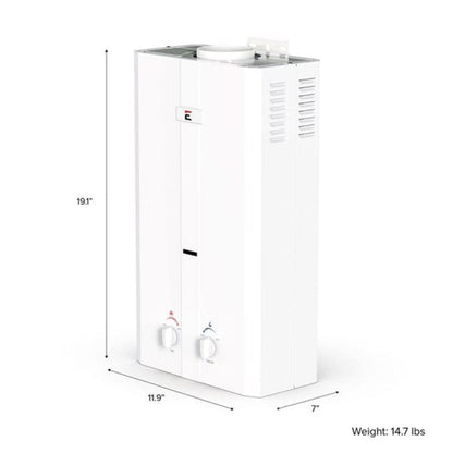 Eccotemp L10 3.0 GPM Portable Outdoor Tankless Water Heater with EccoFlo Diaphragm 12V Pump, Strainer and Shower Set - L10-PSSET