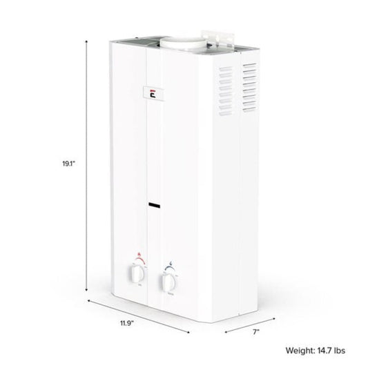 Eccotemp L10 3.0 GPM Portable Outdoor Tankless Water Heater with EccoFlo Diaphragm 12V Pump, Strainer and Shower Set - L10-PSSET