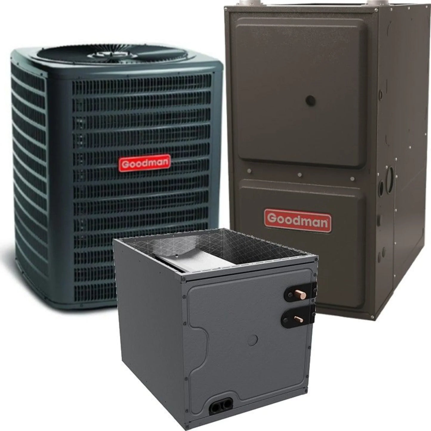 Goodman - 2.5 Ton/40,000 BTU 96% AFUE Gas Furnace and Air Conditioner System - Downflow - 14.3 SEER2 - R32 - CAPTA3026B3