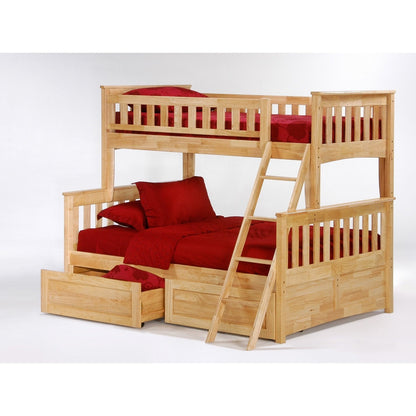 Night and Day Furniture Spices Ginger Twin/Full Bunk Bed - PBTF-GIN-CH-COM