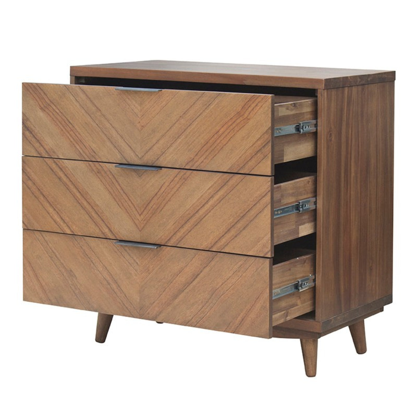 New Pacific Direct Piero Chevron Chest 3 Drawers  - 7800047