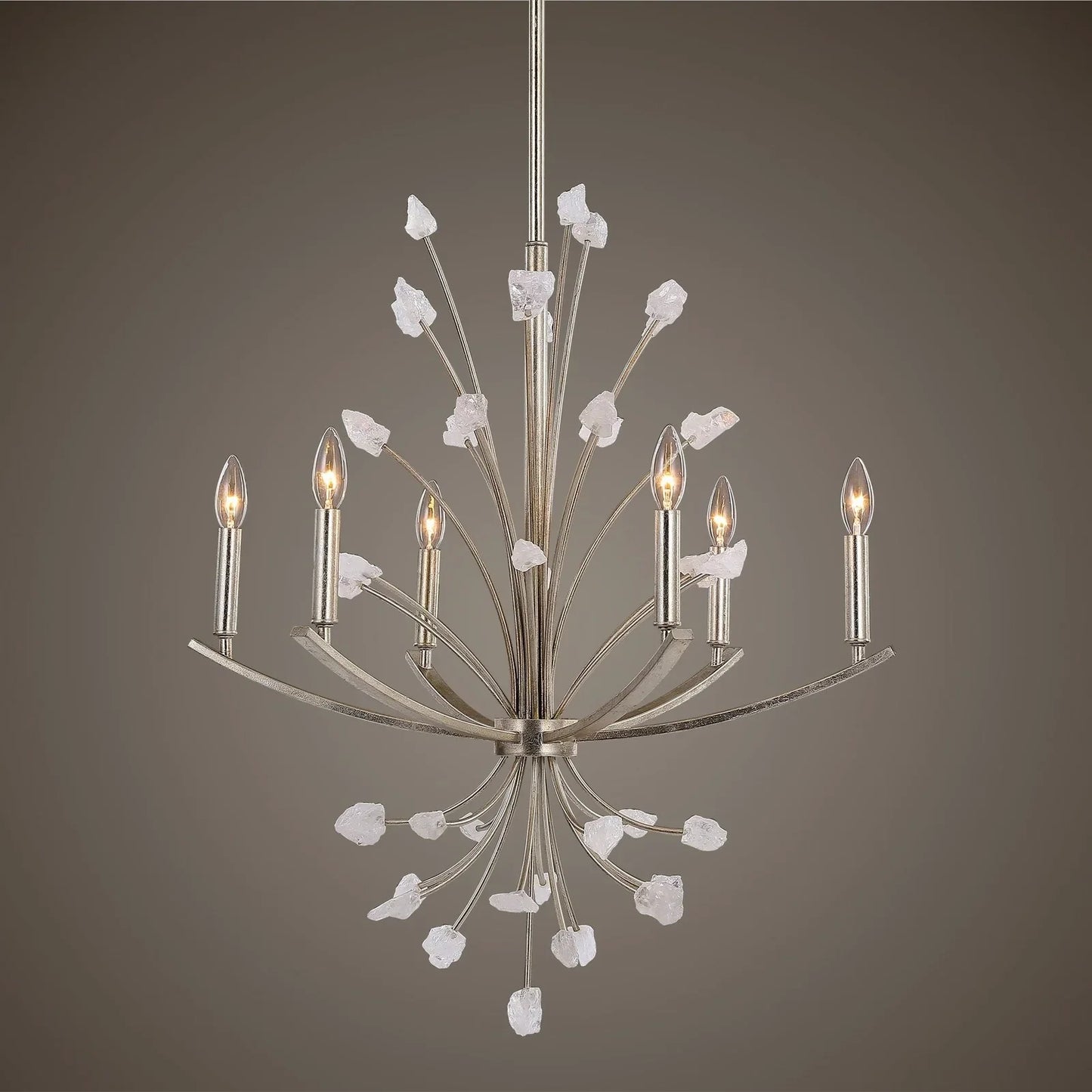 Uttermost Juliette 6 Light Silver Chandelier 21345