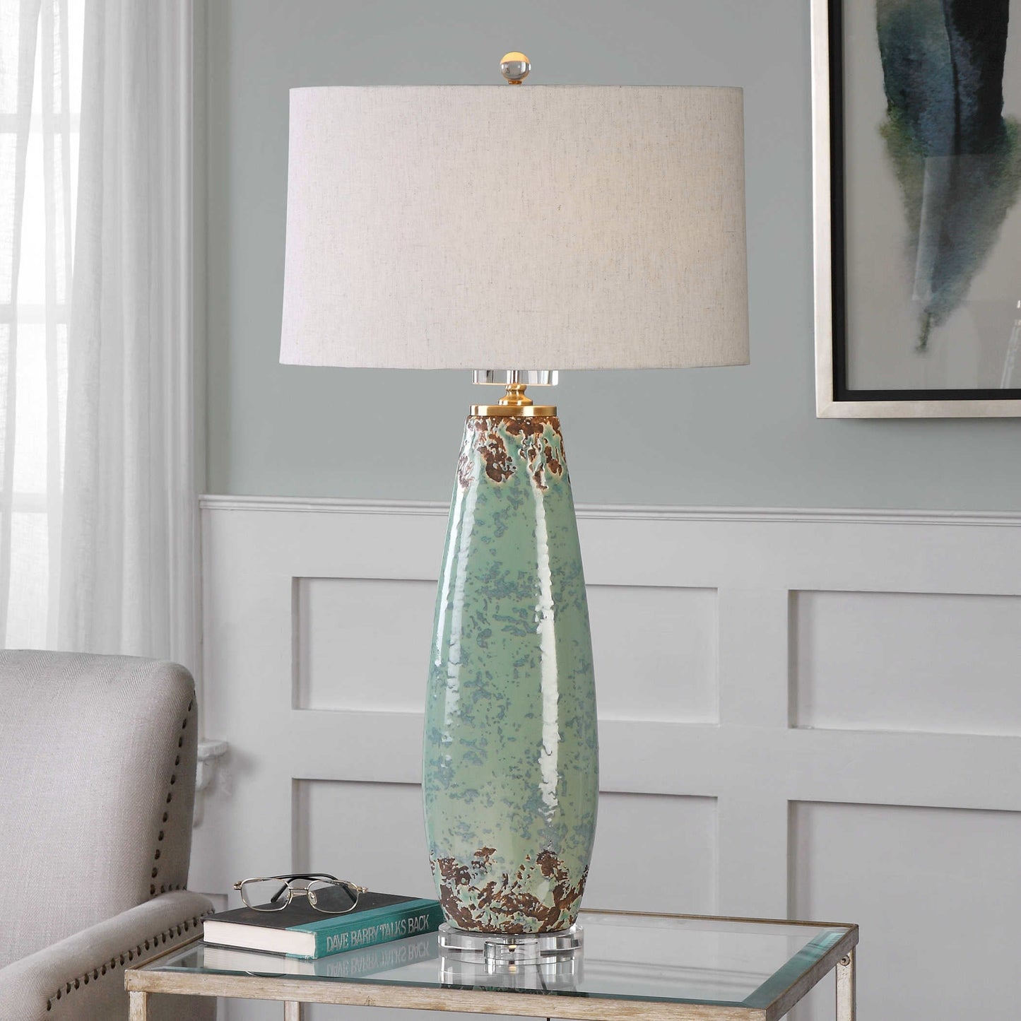 Uttermost Rovasenda Mint Green Table Lamp 27157-1