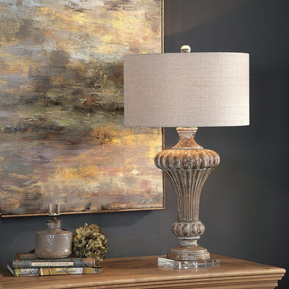 Uttermost Treneece Aged Pecan Lamp 27863