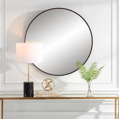 Uttermost Eden Mahogany Round Mirror 09869