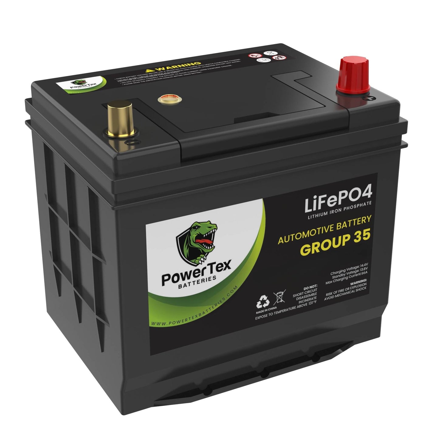 PowerTex 2008 Subaru Outback Car Battery BCI Group 35 / Q85 Lithium LiFePO4 Automotive Battery - PTLG35-424