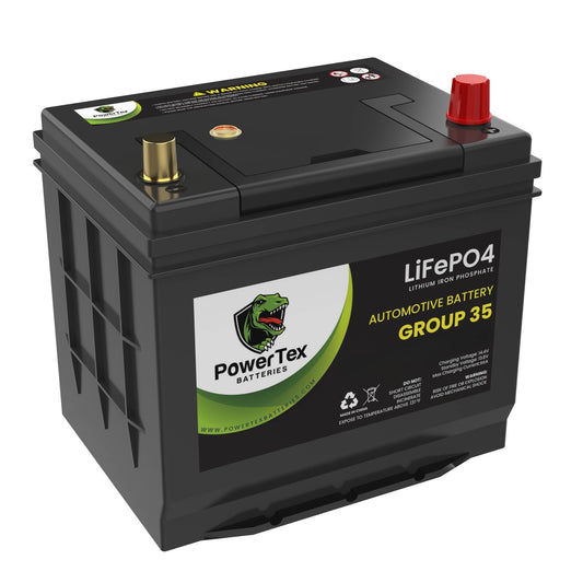 PowerTex 2008 Toyota Solara Car Battery BCI Group 35 / Q85 Lithium LiFePO4 Automotive Battery - PTLG35-483