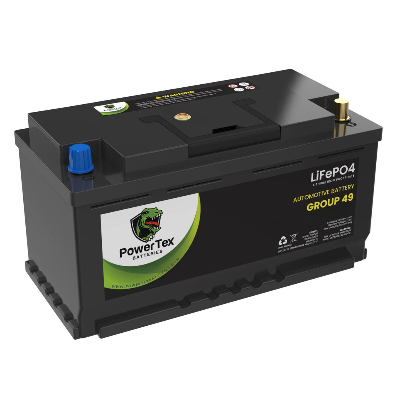 PowerTex 2023 BMW X4 L4 2.0LReplacement Car Battery BCI Group 49 Lithium LiFePO4 Automotive Powertex Battery - PTLG49-0174
