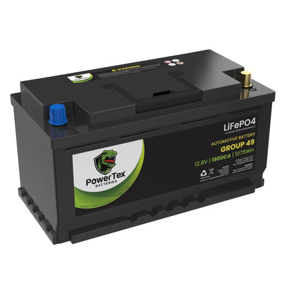 PowerTex 2014 Aston Martin Vanquish Car Batteries BCI Group 49 / H8 Lithium LiFePO4 Automotive Battery - - PTLG49-9