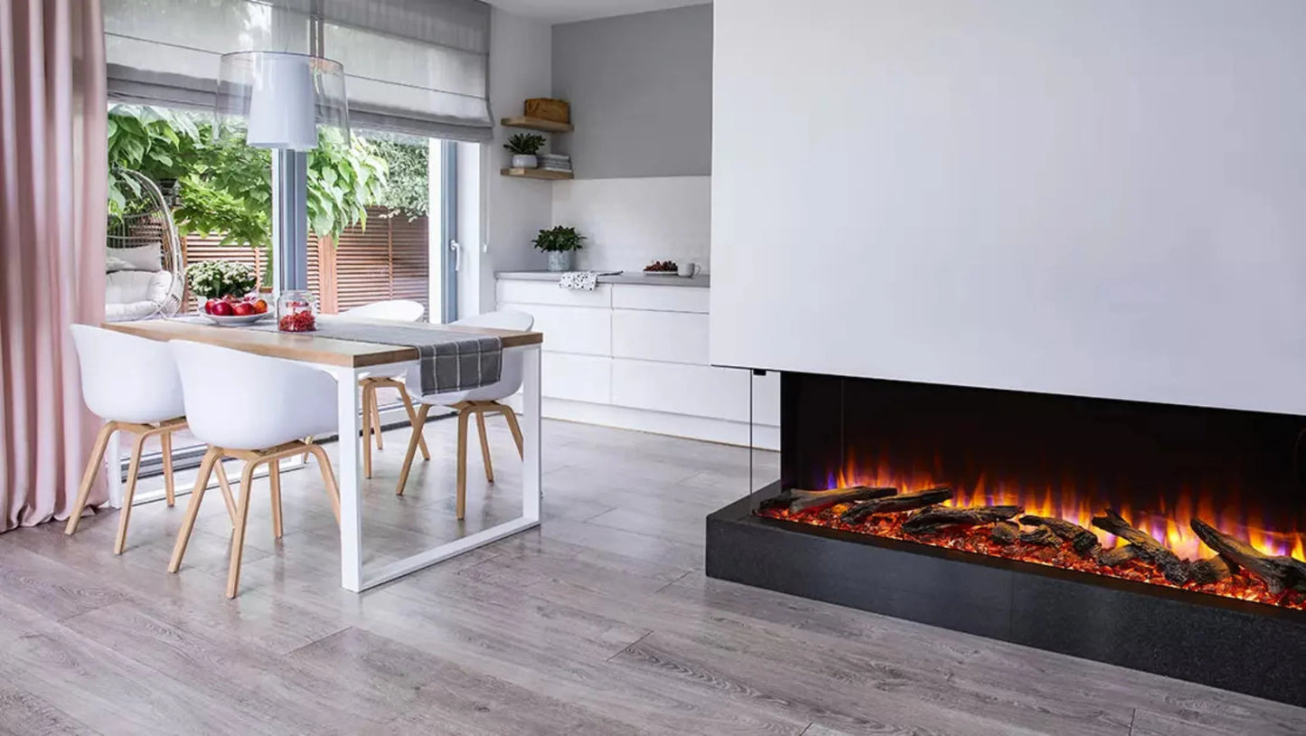 SimpliFire 55" Scion Trinity 3-Sided Linear Electric Fireplace - SF-SCT55-BK