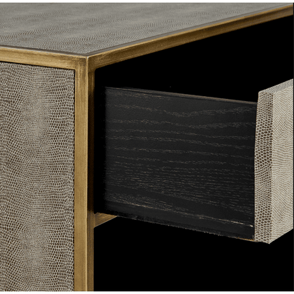 New Pacific Direct Arista Faux Shagreen Side/ End Table  - 1600088