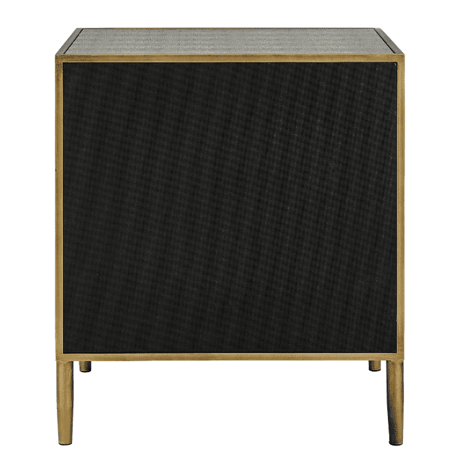 New Pacific Direct Arista Faux Shagreen Side/ End Table  - 1600088