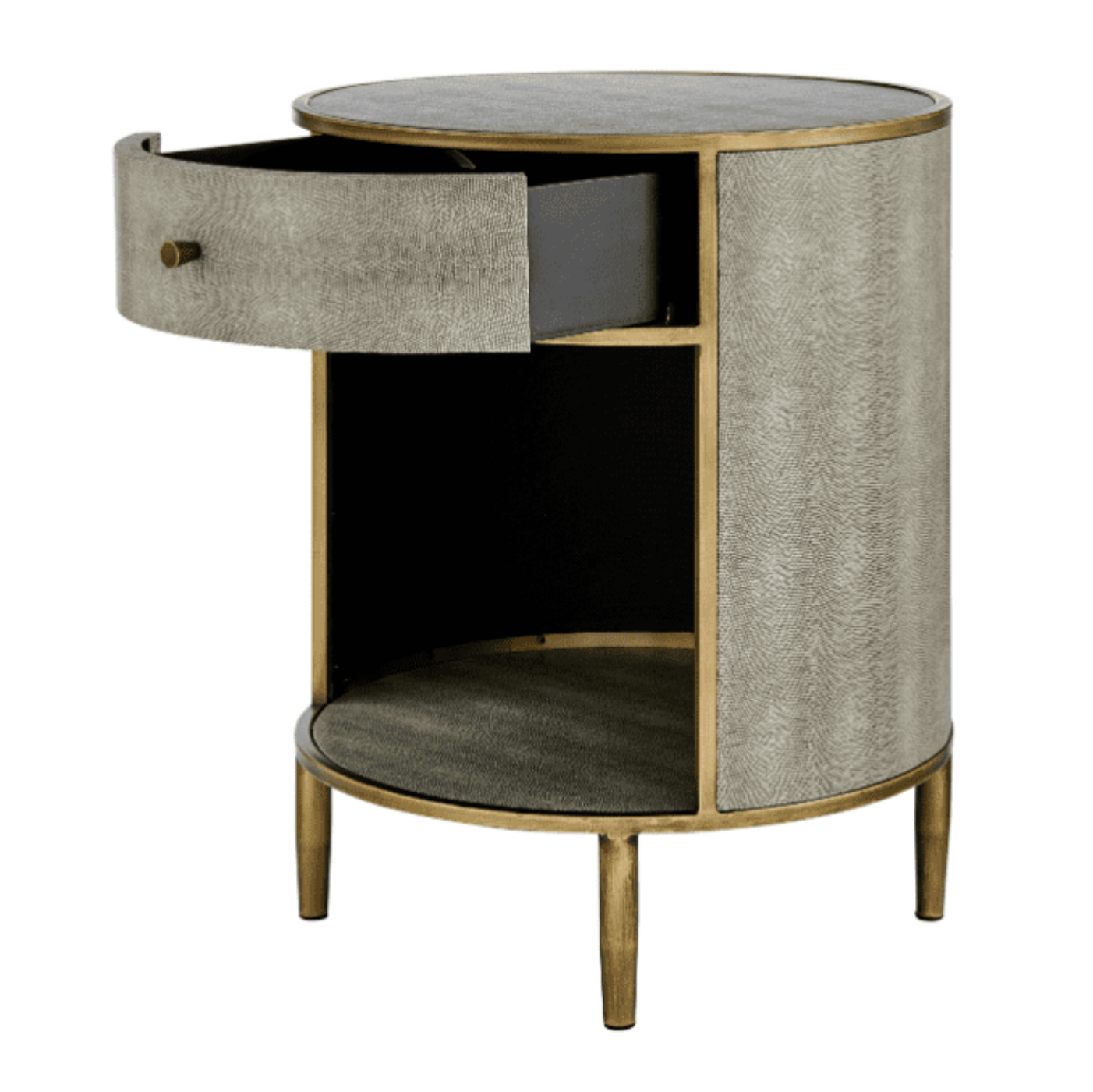 New Pacific Direct Loretta Faux Shagreen Side/ End Table -  1600089