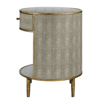 New Pacific Direct Loretta Faux Shagreen Side/ End Table -  1600089
