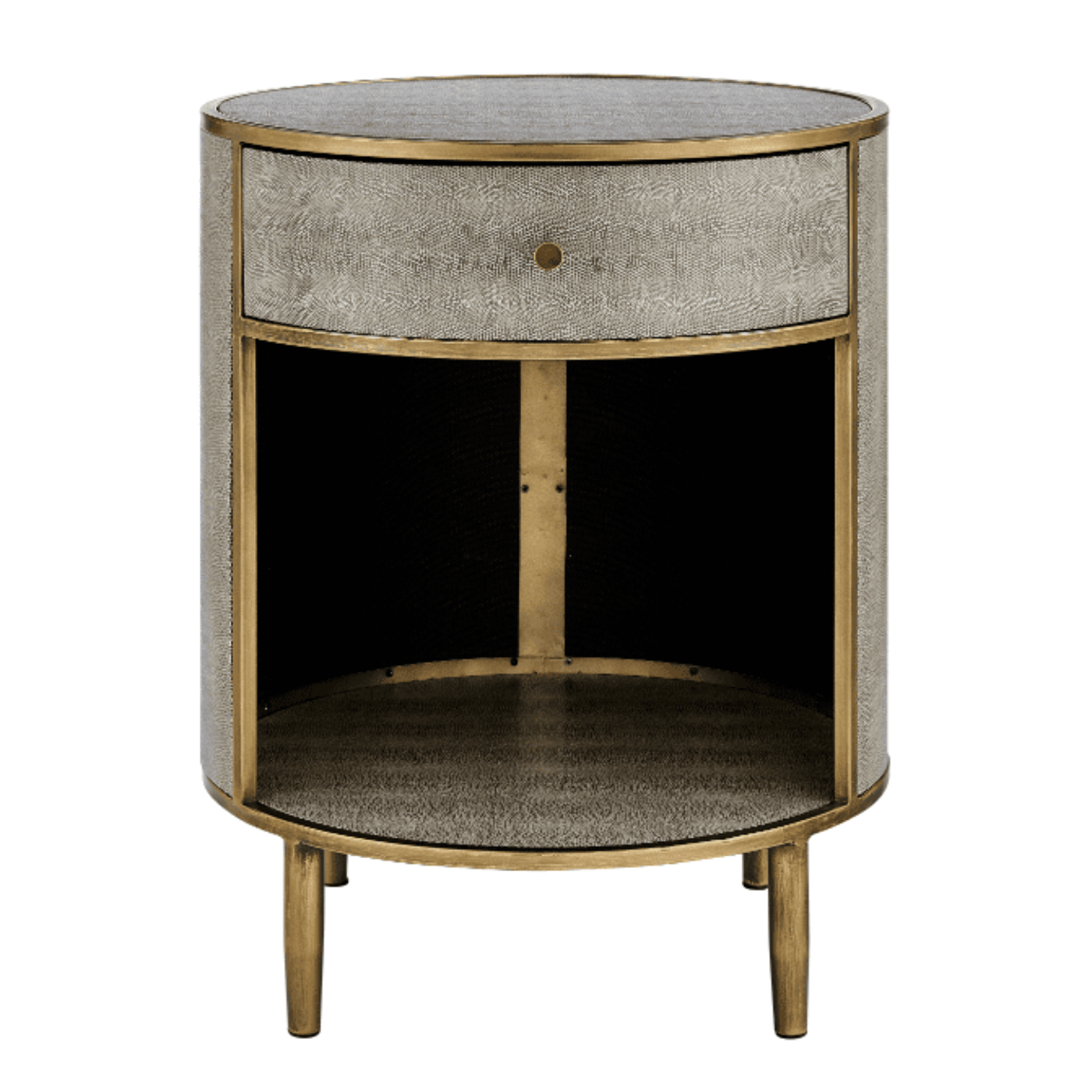 New Pacific Direct Loretta Faux Shagreen Side/ End Table -  1600089