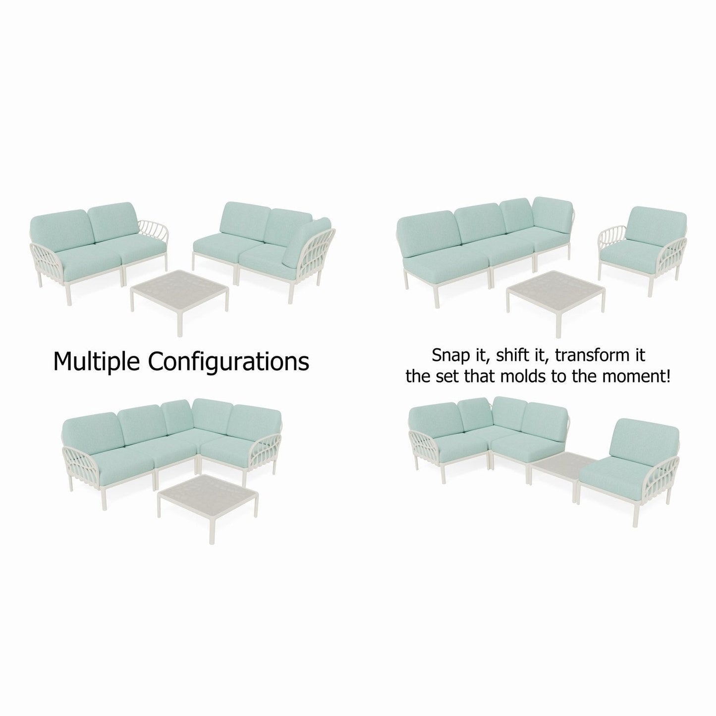 Strata Furniture Dahlia Patio Corner Loveseat and Table - ODAXLETWM