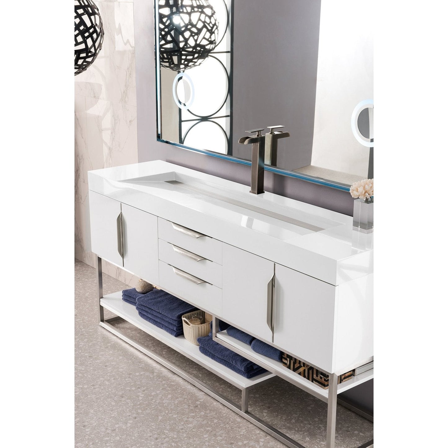 James Martin Vanities Columbia 72" Single Vanity - 388-V72S-AGR-MB-DGG