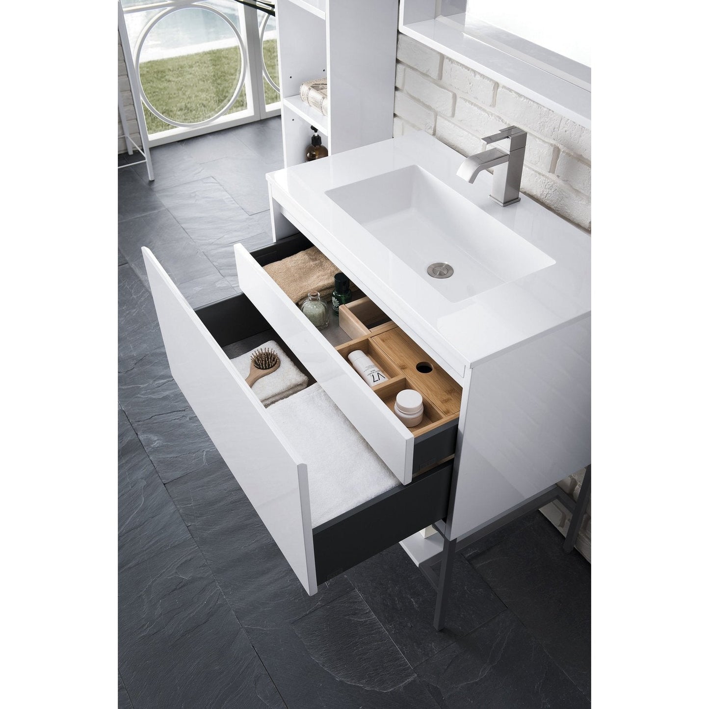 James Martin Vanities Milan 31.5" Single Vanity Cabinet - 801V31.5GWRGDCHB