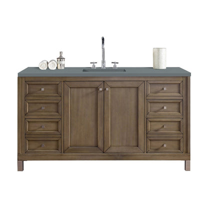 James Martin Vanities Chicago 60" Single Vanity - 305-V60S-WWW-3AF