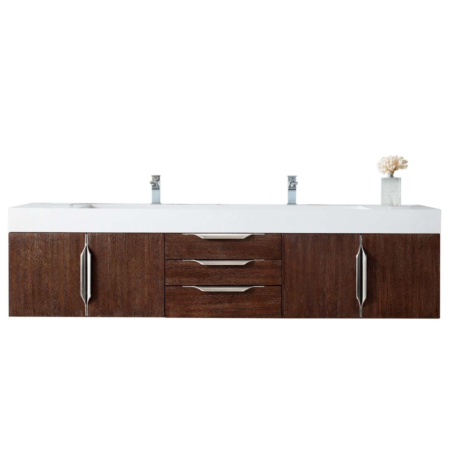James Martin Vanities Mercer Island 72" Double Vanity - 389-V72D-AGR-G-DGG