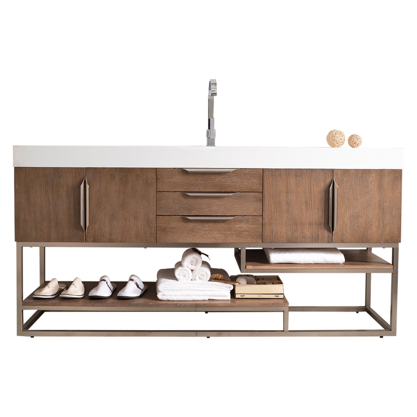 James Martin Vanities Columbia 72" Single Vanity - 388-V72S-AGR-MB-DGG