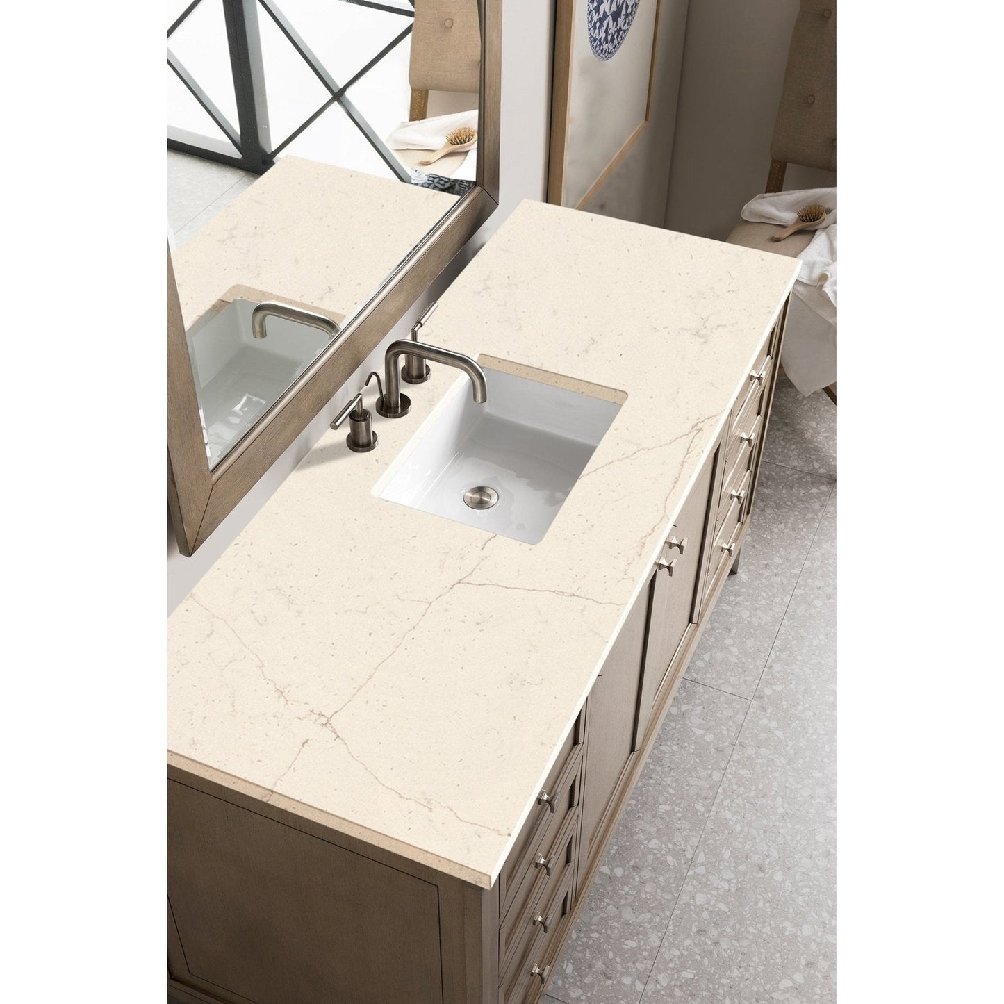 James Martin Vanities Chicago 60" Single Vanity - 305-V60S-WWW-3AF
