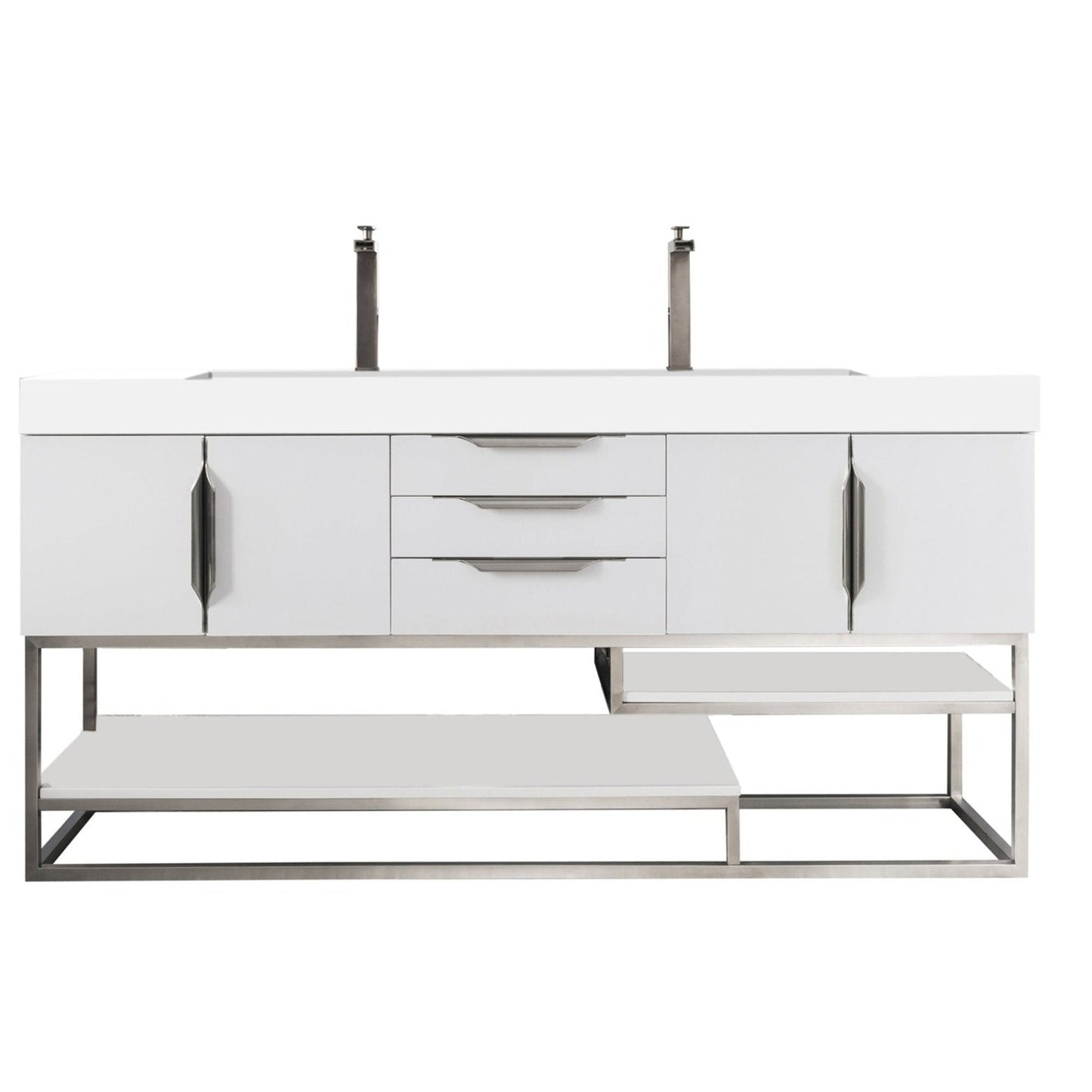 James Martin Vanities Columbia 72" Double Vanity - 388-V72D-AGR-MB-DGG