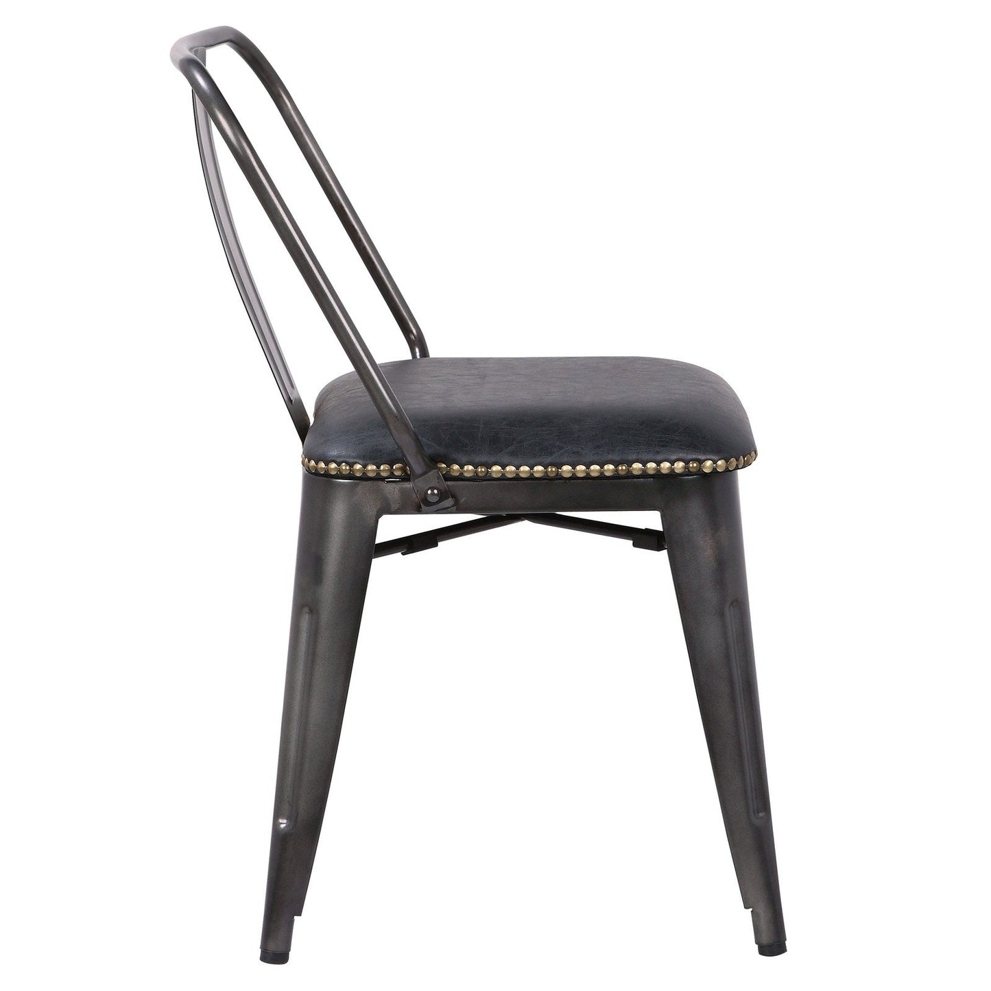 New Pacific Direct Brian PU Leather Metal Side Chair, (Set of 4)  - 9300030-240