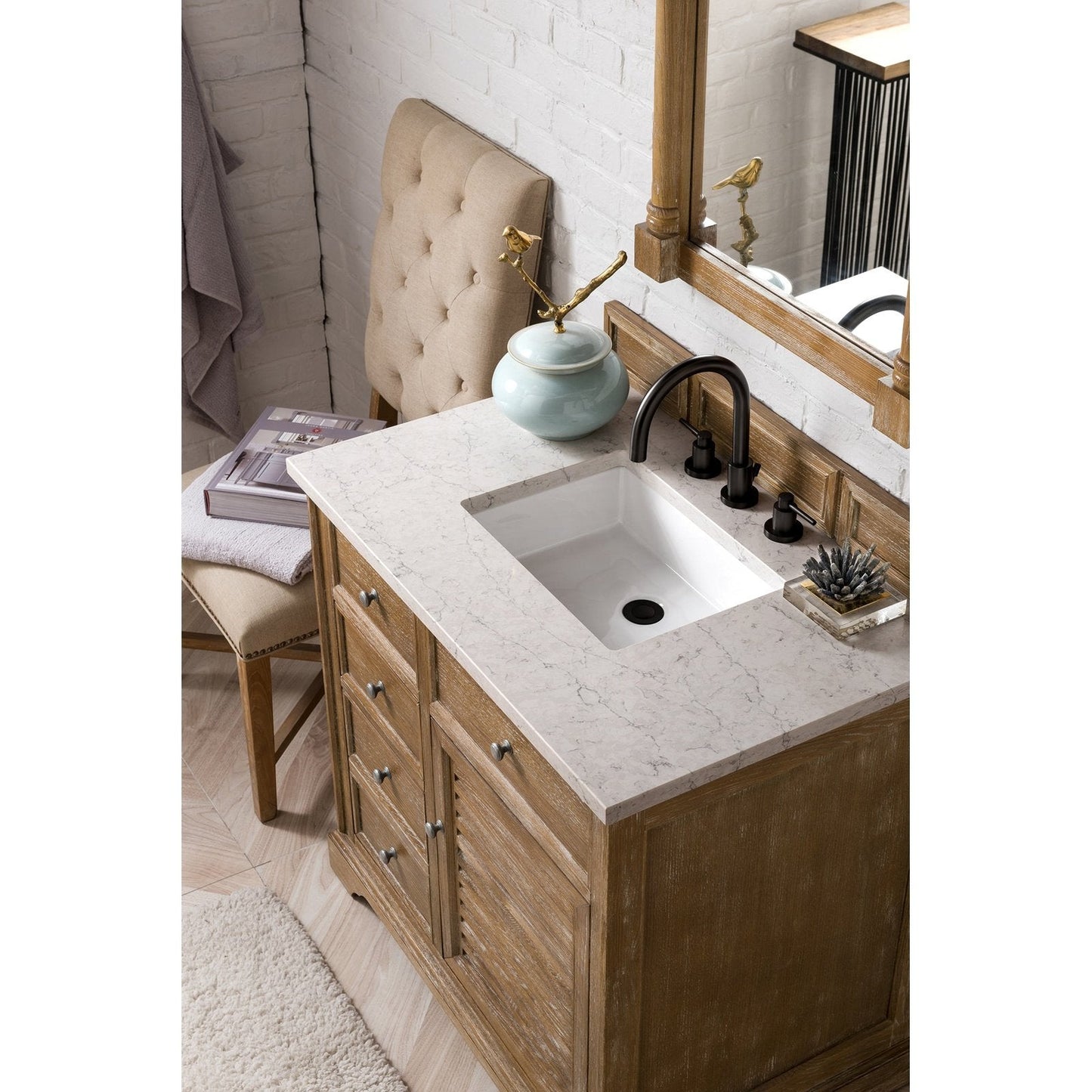 James Martin Vanities Savannah 36" Driftwood Single Vanity - 238-104-5511-3AF