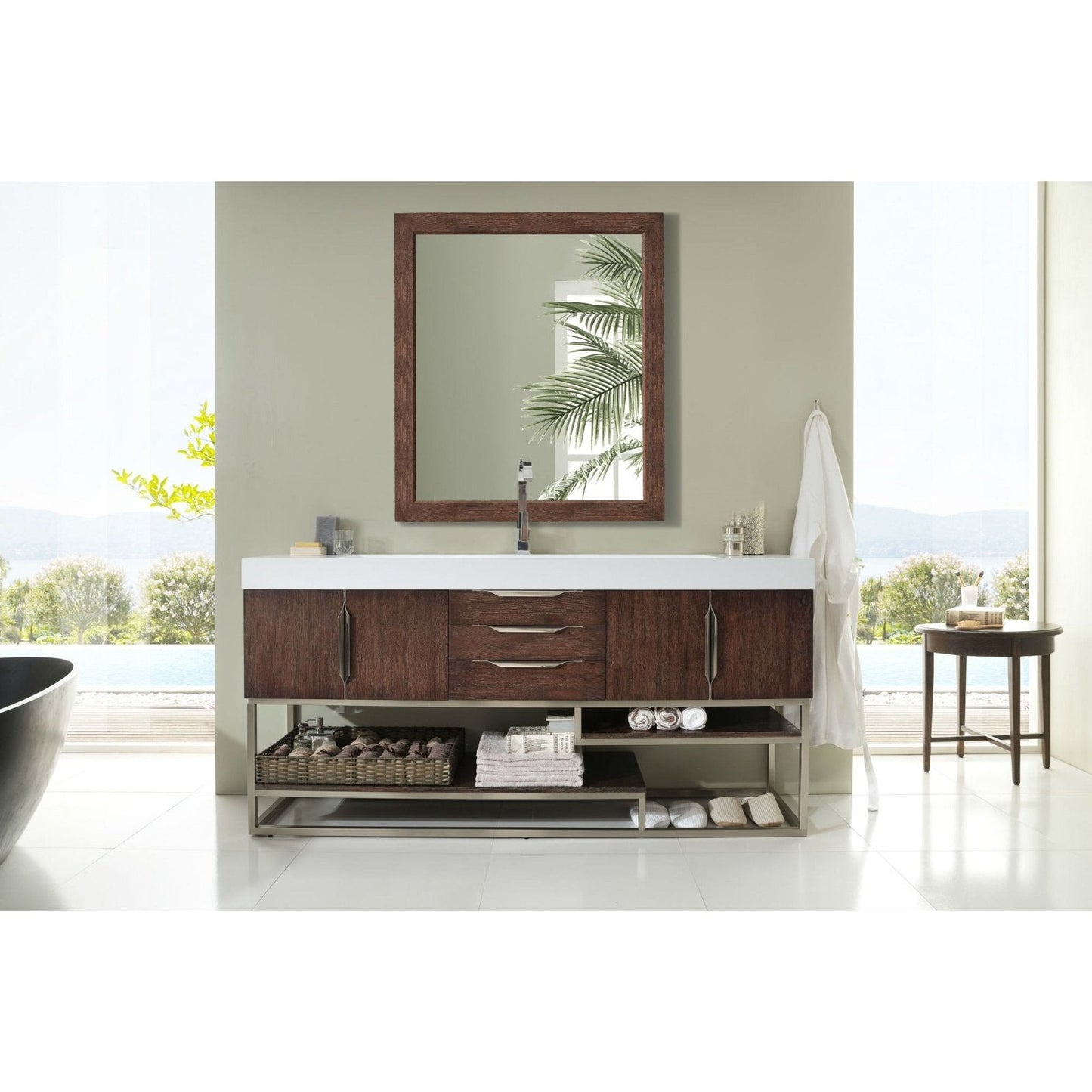James Martin Vanities Columbia 72" Single Vanity - 388-V72S-AGR-MB-DGG