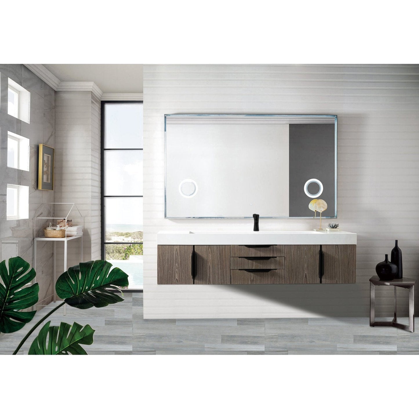 James Martin Vanities Mercer Island 72" Single Vanity - 389-V72S-AGR-G-DGG