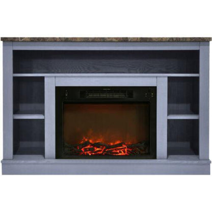 Cambridge Seville Electric Fireplace Heater with 47-In. Cherry TV Stand, Enhanced Log Display, Multi-Color Flames, and Remote Control - CAM5021-1CHRLG3