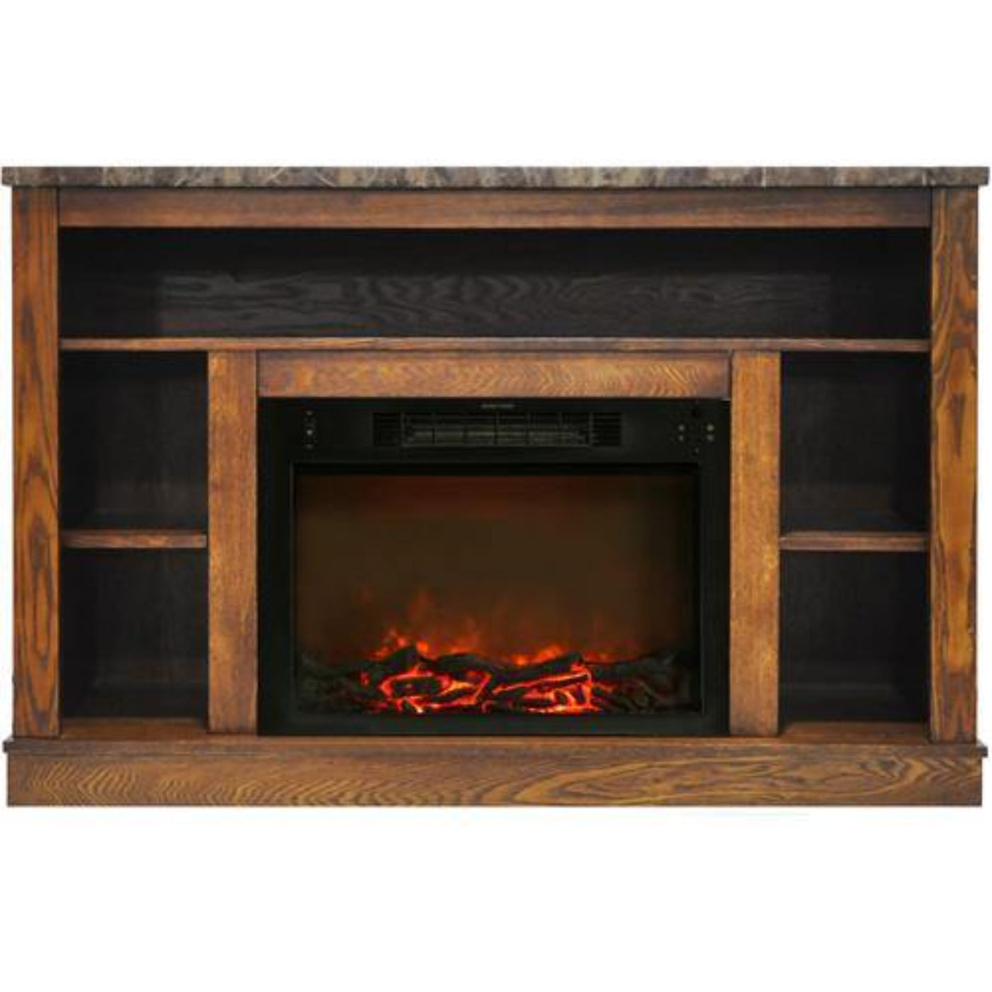 Cambridge 47 In. Electric Fireplace with a Multi-Color LED Insert and Cherry Mantel - CAM5021-1CHRLED