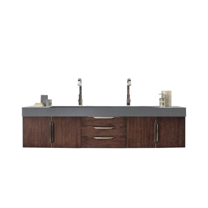 James Martin Vanities Mercer Island 72" Double Vanity - 389-V72D-AGR-G-DGG