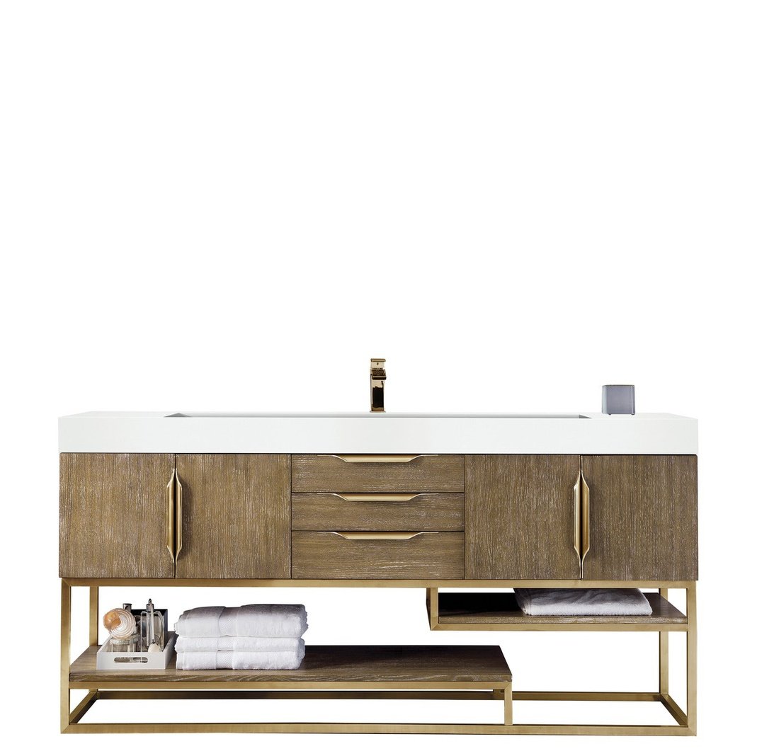 James Martin Vanities Columbia 72" Single Vanity - 388-V72S-AGR-MB-DGG