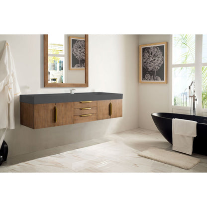 James Martin Vanities Mercer Island 72" Single Vanity - 389-V72S-AGR-G-DGG