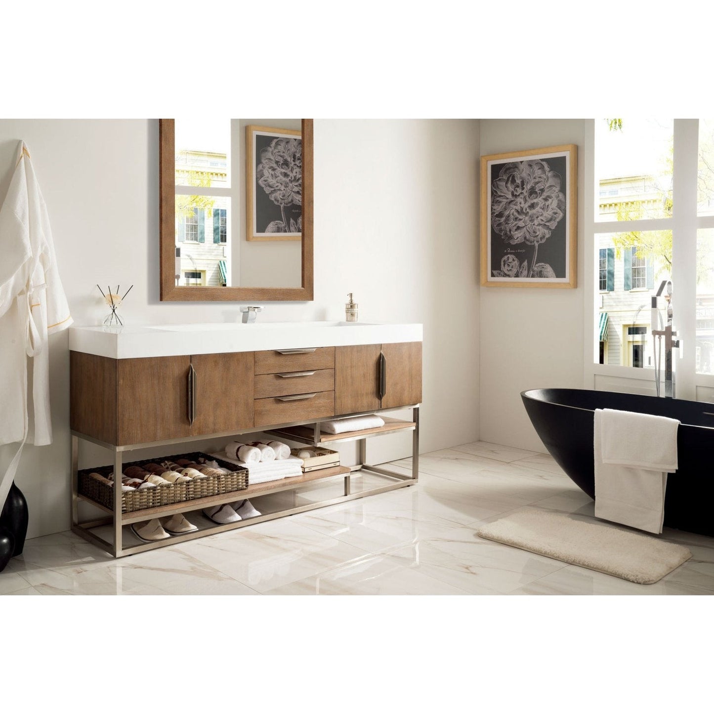 James Martin Vanities Columbia 72" Single Vanity - 388-V72S-AGR-MB-DGG