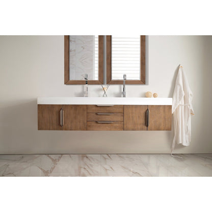 James Martin Vanities Mercer Island 72" Double Vanity - 389-V72D-AGR-G-DGG