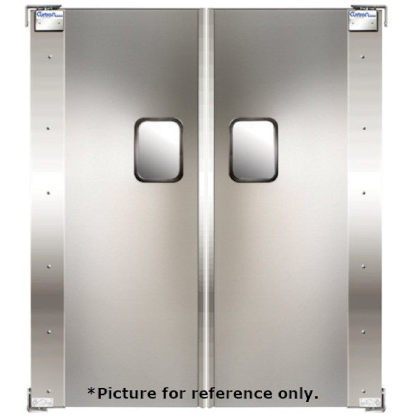 Curtron SPCD-20-AL-DBL-7248 72" x 47" Service-Pro Cafe Series 20 Swinging Door - CUSPCD20ALDBL7248
