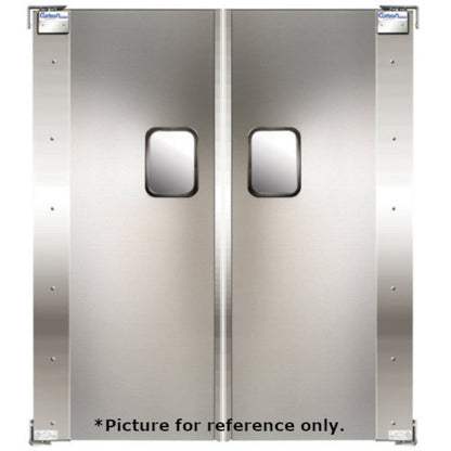 Curtron SPCD-20-AL-DBL-4248 42" x 47" Service-Pro Cafe Series 20 Swinging Door - CUSPCD20ALDBL4248