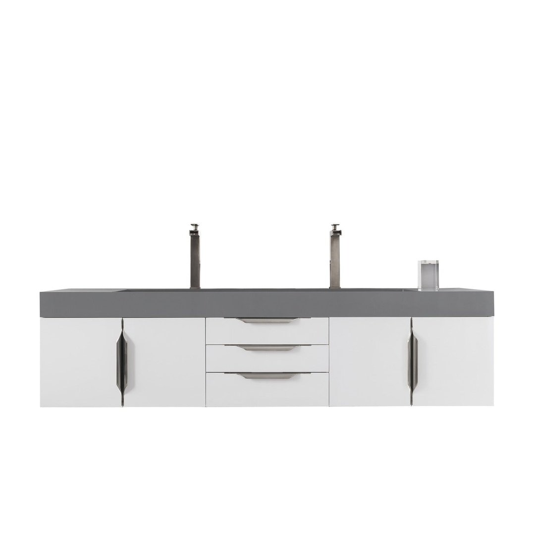 James Martin Vanities Mercer Island 72" Double Vanity - 389-V72D-AGR-G-DGG