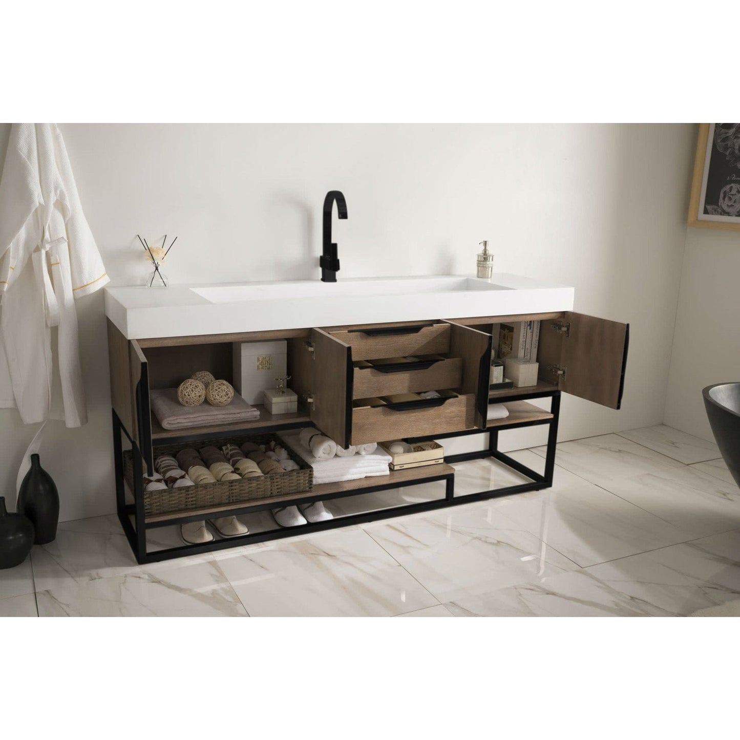 James Martin Vanities Columbia 72" Single Vanity - 388-V72S-AGR-MB-DGG