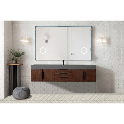 James Martin Vanities Mercer Island 72" Single Vanity - 389-V72S-AGR-G-DGG