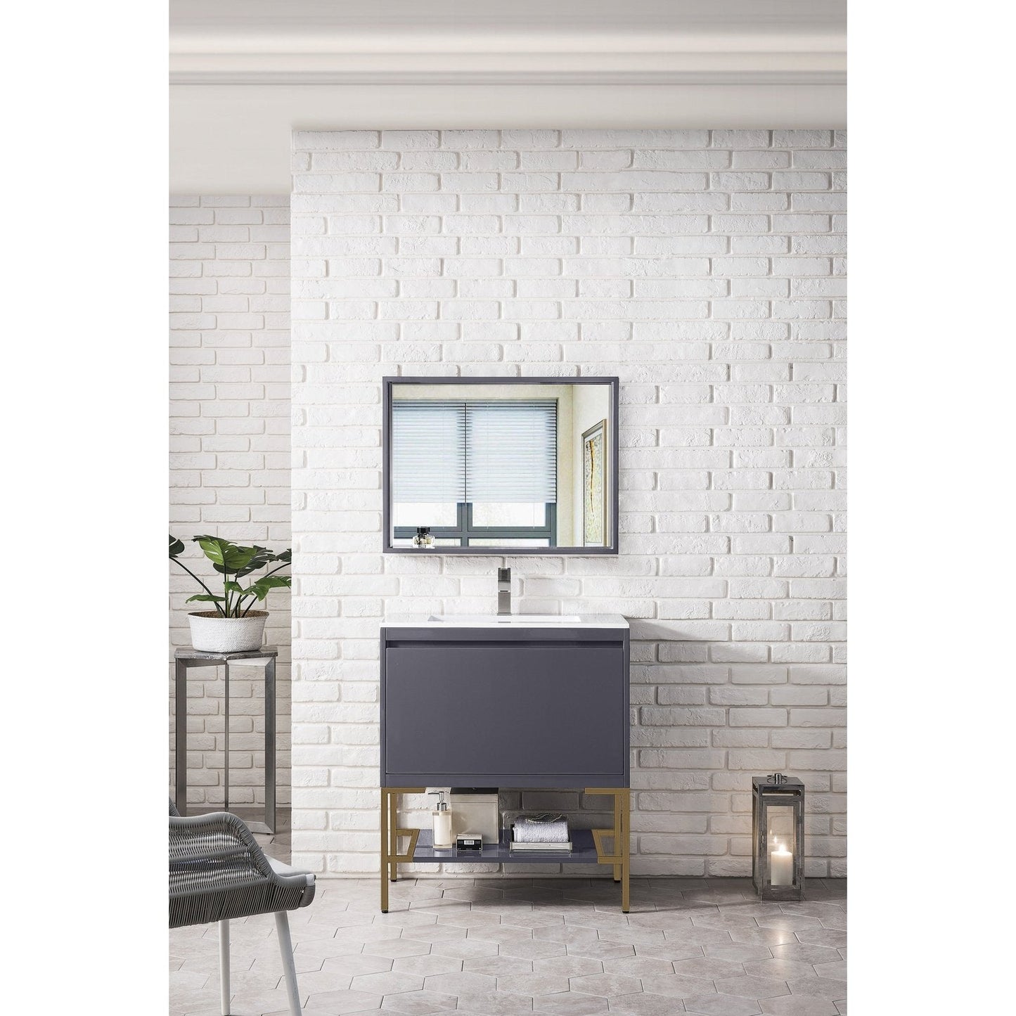 James Martin Vanities Milan 31.5" Single Vanity Cabinet - 801V31.5GWRGDCHB