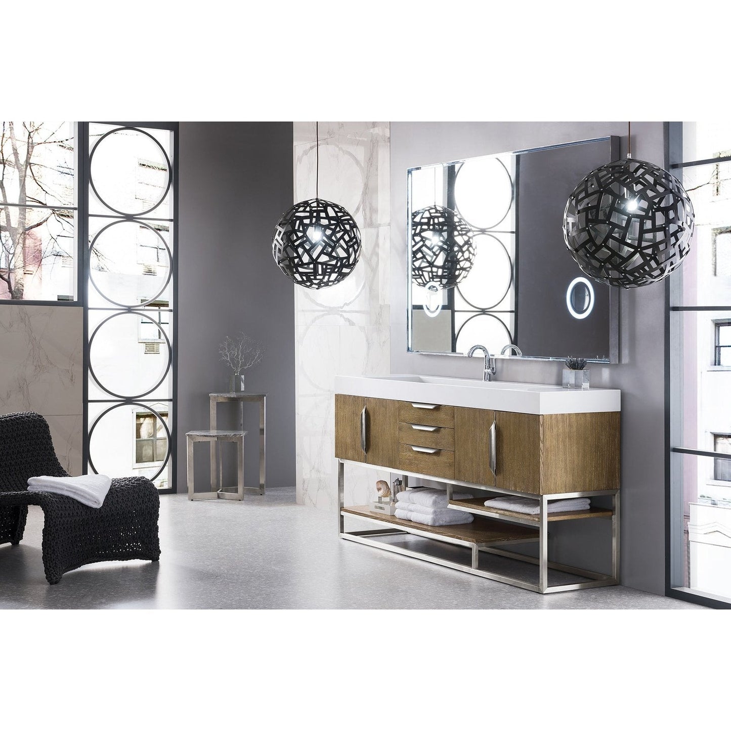 James Martin Vanities Columbia 72" Single Vanity - 388-V72S-AGR-MB-DGG